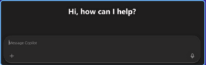 Copilot - how can i help screen